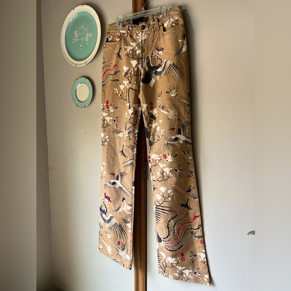 Just Cavalli Vintage Japanese Crane Print Jeans